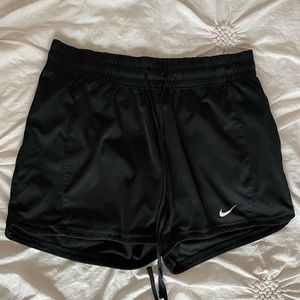 black nike running shorts